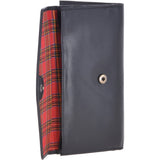 Vegetable Tanned Note, Coin & 8 Card Envelope Purse Black: V-63