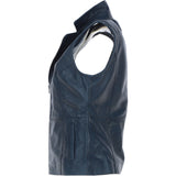 Leather Gilet Navy: FO-GILLET 2