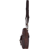 Leather Vintage Medium Flight Shoulder Bag Brandy : G-33