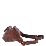 Vintage Leather Travel Waist Bag Tan: Ed
