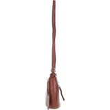 Leather Compact Crossbody Bag Cognac: Naomi