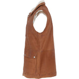 Ashwood Men's Leather Waistcoat Tan Snuff: LUCK