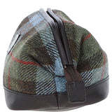 Ashwood Leather & Harris Tweed® Cloth Unisex Washbag Brown/Mcload: TW-40-01-BM