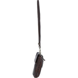 Real Leather Crossbody Smartphone Bag Brown: st 2231