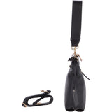Small Two In One Leather Crossbody Bag & Shoulder Bag Black: 62539