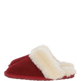 Women's Classic  Suede Sheepskin Slippers Red Velvet: FEN-LADIES SLIPPERS