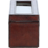 Ashwood Leather's Premium Triple Watch Case with See-Through Lid Chestnut: LF-105