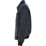 Men's Real Leather Bomber Jacket with Brando Collar Black: AWM-Pointer