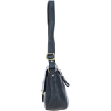 Vintage Leather Cross Body Shoulder Bag Navy – G22