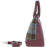 Ashwood Leather & Harris Tweed® Cloth Large Grab Bag Wine/Mcload: TW-64-17-WM