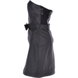 Women's Leather Bandeau Mini Dress Black: BOOBTUBE DRESS