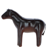 Elegant Leather Pony Decorative Ornament Chestnut: lf-179