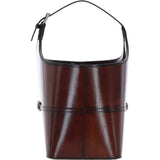 Ashwood Leather's Premium Handcrafted Leather Magazine Holder with Brass Detailing Chestnut: LF-161