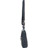 Vintage Small Leather Travel Shoulder Bag Navy – G24