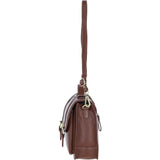 Elegance Satchel Leather Hangbag Tan: M-89