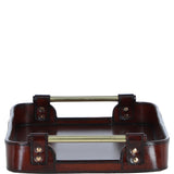 Luxuary Leather Serving Tray Chestnut: LF-157