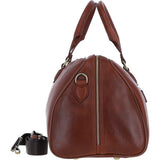 Luxury Leather Duffle Bag with Detachable Strap Tan: pl-47
