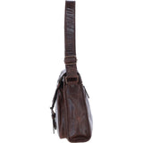 Ashwood Leather Laptop Messenger Shoulder Bag With Buckle Flap Tan: RHODE