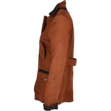 Women's Nubuck Leather Jacket Tan/nub: BARRY