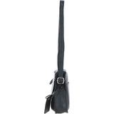 Ashwood Leather Ladies Crossbody Bag Black: Glasgow