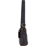 Ashwood Leather Men's Cross Body Flap Bag Brown: PL-44