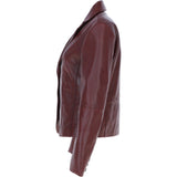 Ashwood Leather Women's Two Button Oxblood Blazer: 10157