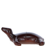 Handcrafted Leather Turtle Decorative Ornament Chestnut: lf-177