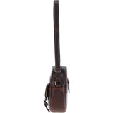 Ashwood Leather Round Crossbody Bag Brandy: P-66