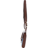 Ashwood Leather & Harris Tweed® Cloth elegance Crossbody Bag Tan/LT Blue: TW-20-05-TB