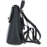 Ashwood Leather & Harris Tweed® Cloth Compact Backpack Black/White: TW-65-12-BW