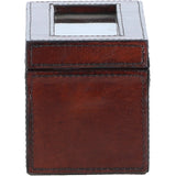 Ashwood Leather's Premium Double Watch Case with See-Through Lid Chestnut: LF-106