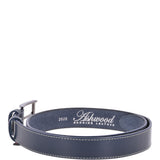 Mens Leather Belt Navy: AB-12
