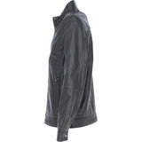 Ashwood Leather Mandarin Collar Zip-Up Men's Jacket Brown: AMJ-10