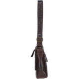 Sleek Leather Messenger Bag with Multiple Pockets Brown: TL-004