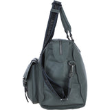 Brampton London Leather Weekender Bag Grey: 64807