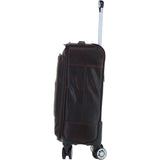 Premium Leather Trolley Suitcase Brown: pl-52