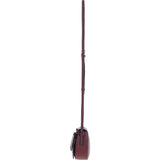 Real Leather Saddle Crossbody Bag Wine: 63753