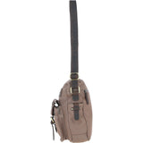 Fenland Canvas & Leather Crossbody Bag Mud/grey: FEN-752