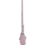 Leather Shoulder Bag with Detachable Crossbody Strap Wood Rose: 64739