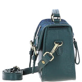 Ashwood Leather & Harris Tweed® Cloth Small Satchel Bag Green/Watch: TW-67-18-GW