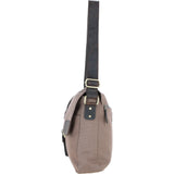Fenland Canvas & Leather Crossbody Bag Mud/grey: FEN-754