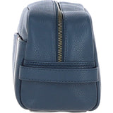 Gabicci Leather Washbag With Striped Navy: GB-64953
