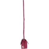 Ashwood Elegant Leather Crossbody Bag with Twist Lock Raspberry: Y-52