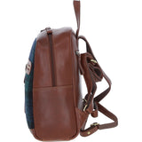 Authentic Ashwood Leather & Harris Tweed® Cloth Backpack Tan/Watch: TW-28-04-TW