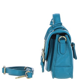 Stylish Ashwood Leather Medium Satchel Bag Turquise: Y-62