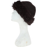 Ladies Vintage Curly Luxury Sheepskin  Hat Brown/Brown: CURL HAT