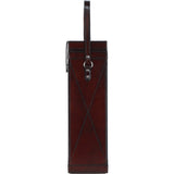 Ashwood Leather's Premium Wine Bottle Case with Strap Chestnut: LF-127