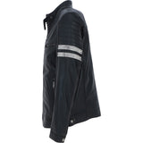 Men's Real Leather Biker Jacket With Stitch Detailings Black: AWM-NOVA2