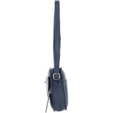 Ashwood Leather Ladies Crossbody Bag Navy: Glasgow