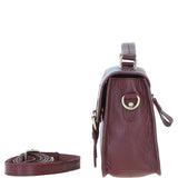 Ashwood Leather & Harris Tweed® Cloth Satchel Bag Wine/Mcload: TW-68-17-WM